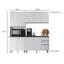 Ver imagem 2 de Armário de Cozinha Modulada com Torre Quente 4 Peças 200cm Evidence Poliman Móveis