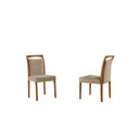 Ver imagem 7 de Mesa de Jantar Tampo de Madeira Vitoria com 4 Cadeiras Safira Marrom/Imbuia/Off White