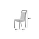 Ver mais imagens de Mesa de Jantar Tampo de Madeira Vitoria com 4 Cadeiras Safira Marrom/Imbuia/Off White