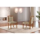 Ver imagem 6 de Mesa de Jantar Tampo de Madeira Vitoria com 4 Cadeiras Safira Marrom/Imbuia/Off White