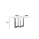 Ver imagem 5 de Mesa de Jantar Tampo de Madeira Vitoria com 4 Cadeiras Safira Marrom/Imbuia/Off White