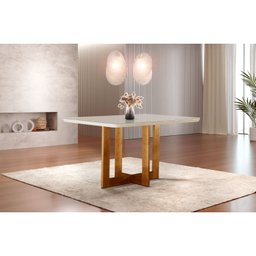 Mesa de Jantar Tampo de Madeira Vitoria com 4 Cadeiras Safira - 3