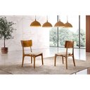 Ver imagem 5 de Mesa de Jantar Tampo de Madeira Topazio com 6 Cadeiras Ravena Marrom/Cinamomo Imbuia/Off White