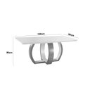 Ver imagem 4 de Mesa de Jantar Tampo de Madeira Topazio com 6 Cadeiras Ravena Marrom/Cinamomo Imbuia/Off White