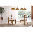 Ver imagem 6 de Mesa de Jantar Tampo de Madeira Topazio com 6 Cadeiras Ravena Marrom/Cinamomo Imbuia/Off White