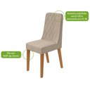 Ver imagem 7 de Conjunto Sala de Jantar Mesa Sintonia 170 Tampo Vidro Off White com 6 Cadeiras Luar - Lopas Amendoa