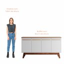 Ver imagem 5 de Buffet Aparador Atta Quatro Portas com Pés de Madeira