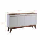 Ver imagem 3 de Buffet Aparador Atta Quatro Portas com Pés de Madeira