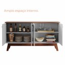 Ver imagem 4 de Buffet Aparador Atta Quatro Portas com Pés de Madeira Off White Amadeirado