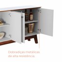 Ver mais imagens de Buffet Aparador Atta Quatro Portas com Pés de Madeira Off White Amadeirado