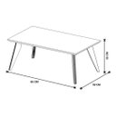 Ver imagem 4 de Mesa de Centro Retangular Dubai Off White/freijó