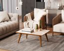 Ver imagem 1 de Mesa de Centro Retangular Dubai Off White/freijó