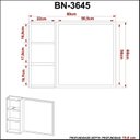 Ver imagem 6 de Espelheira para Banheiro 80x60cm Bn3645