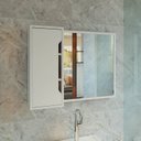 Ver imagem 1 de Espelheira Armário para Banheiro com Espelho 80x60cm BN3645 Branco