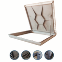 Ver imagem 3 de Tampão 80x80 Rebaixada Grelha Piscinas Tampa Cor Bege