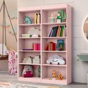 Ver imagem 3 de Conjunto 2 Estante Livreiro Multiuso Larissa Rosa/Rose