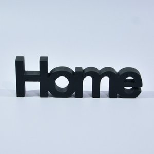 Letreiro Decorativo Preto Fosco - Home