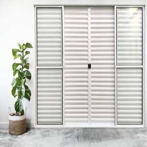 Porta Balcão de Alumínio 6 Folhas 210x 180cm com Fechadura Linha Modular