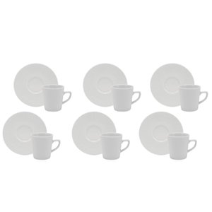 Conjunto de Xícara de Café com Pires 06 Peças Aspen Schmidt Conj Xícara Café Aspen 06 peças