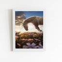 Ver imagem 1 de Cavalo Crina Branca Desenho Quadro Moldura Branca 60x40cm