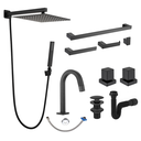 Ver imagem 1 de Kit Completo de Banheiro Lavatório com Válvula Click Up 7/8 e Sifão Universal Preto Metal Premium