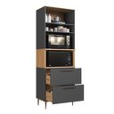 Ver imagem 4 de Armário Torre Quente 2 Fornos 1 Porta 2 Gavetões Isabelle