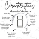Ver mais imagens de Mesa de Cabeceira Pequena 2 Nichos em Mdf Plancasa:cinza Cristal Tx