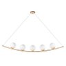 Pendente Arco Dreams Bola 5 Luzes 40w Sobrepor Redondo E27 Bivolt 150cm Gold Llum Bronzearte - 1