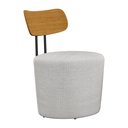 Ver imagem 1 de Poltrona Decorativa 54cm Inter Linho Cinza Claro - Sallar Home