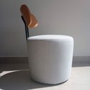 Ver imagem 2 de Poltrona Decorativa 54cm Inter Linho Cinza Claro - Sallar Home