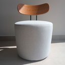 Ver imagem 1 de Poltrona Decorativa 54cm Inter Linho Cinza Claro - Sallar Home