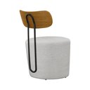 Ver imagem 6 de Poltrona Decorativa 54cm Inter Linho Cinza Claro - Sallar Home