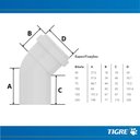 Ver imagem 4 de Joelho Cotovelo De 45° Graus PVC Branca Para Canos De Água De Esgoto De 2” Polegadas DN 50mm