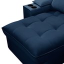 Ver imagem 7 de Sofá Retrátil 3 Lugares com Porta Copo 230cm Andes F05 Veludo Azul - Mpozenato