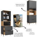 Ver imagem 7 de Armário Torre Quente 0,80m 1 Forno 2 Portas 2 Gavetões Isabelle