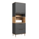 Ver imagem 3 de Armário Torre Quente 0,80m 1 Forno 2 Portas 2 Gavetões Isabelle