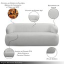 Ver imagem 4 de Conjunto Sala de Estar Decorativo Charlote 1 Sofá 180cm 2 Lugares 1 Poltrona Base Giratória em Aço C