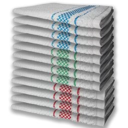 12 Panos de Prato Atoalhado Felpudo Premium Vm+vd+az - 1