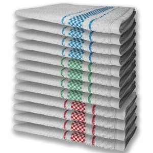 12 Panos de Prato Atoalhado Felpudo Premium Vm+vd+az