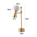 Ver imagem 3 de Luminária de Mesa Teas Dicroica Par16 Halopin 43xø10cm Metal e Vidro Dourado Fosco - Nordecor 2473