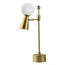 Ver imagem 1 de Luminária de Mesa Teas Dicroica Par16 Halopin 43xø10cm Metal e Vidro Dourado Fosco - Nordecor 2473