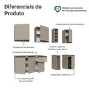 Ver imagem 5 de Armário de Cozinha Compacta 180 Cm Suspenso Crema Nice Madesa 04 Preto