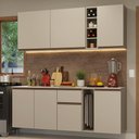 Ver imagem 1 de Armário de Cozinha Compacta 180 Cm Suspenso Crema Nice Madesa 04 Preto