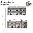 Ver imagem 4 de Armário de Cozinha Compacta 180 Cm Suspenso Crema Nice Madesa 04 Preto