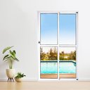 Ver imagem 1 de Porta Sacada de Alumínio 2 Folhas 210 X 150cm com Fechadura Linha 25