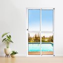 Ver imagem 1 de Porta Sacada de Alumínio 2 Folhas 210 X 150cm com Fechadura Linha 25