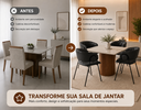 Ver imagem 2 de Kit 2 Cadeiras Yara Moderna Courino Preto Estrutura em Aço Carbono