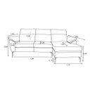 Ver mais imagens de Sofá de Couro Hannover 3 Lugares com Chaise Baú Direita - Soft Gray