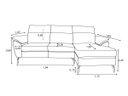 Ver mais imagens de Sofá de Couro Hannover 3 Lugares com Chaise Baú Direita - Soft Gray