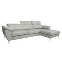 Ver imagem 4 de Sofá de Couro Hannover 3 Lugares com Chaise Baú Direita - Soft Gray